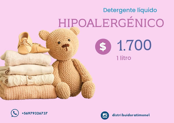 DETERGENTE HIPOALERGENICO VIVE KLIN 1700 POR LITRO